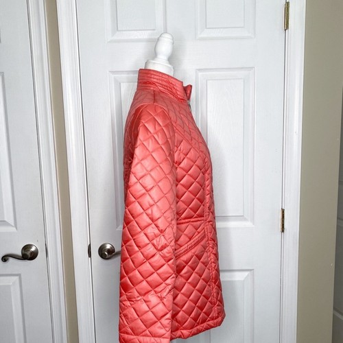 Via Spiga Stand Collar Quilted Jacket Rouge Small - Picture 6 of 10