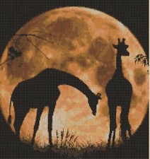 Giraffes at Dusk Counted Cross Stitch CHART No. 2-477/1