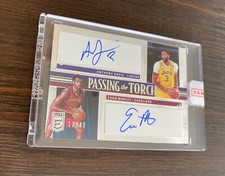 🎆 EVAN MOBLEY ANTHONY DAVIS 2021/22 Donruss Elite Passing The Torch AUTO /49 RC