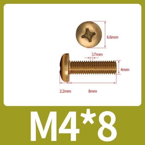 Viti a testa tonda M2 M2,5 M3 M4 M5 M6 M8 ottone Phillips macchina bullone a vite - Foto 31 di 74