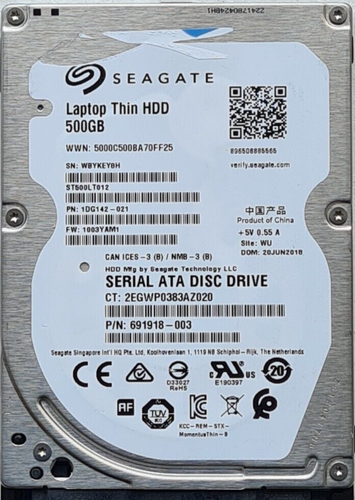 Hard Disk Interno Seagate Momentus ST500LT012 500GB 2.5'' SATA II 5400rpm Per Laptop