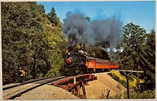 Set Of 3 Vintage Postcard California Western Railroad Postcards Steam Locomotive