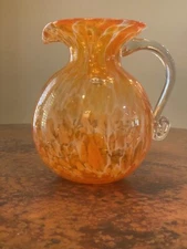 Blenko DISCONTINUED LIMITED DREAMSICLE FRIT PITCHER / CARAFE / VASE - RARE!!!!
