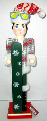 CHRISTMAS  NUTCRACKER ~ 3.74'' x 3.15'' x 16''  ~ 16'' Snowboard Nutcracker