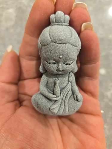 FENGSHUI-CAISHEN Small Guan Yin Statue - Handmade Stone for Meditating Zen - Picture 2 of 2
