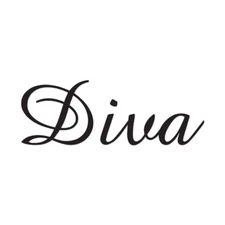 Diva - Cute Font - Vinyl Decal Sticker - Multiple Colors & Sizes - ebn3164