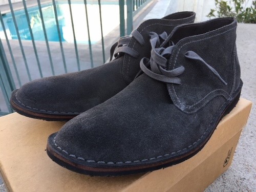 New JOHN VARVATOS STAR Suede Hipster Chukka Boots in Gray Sz-13 (F505K4B-A12B) - Picture 2 of 16
