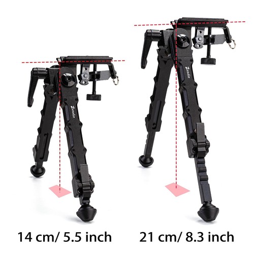Zeadio Tiltable Bipod F19 7-10 Inch Sling Mount HUN-BPD-F19M Rifle Hunting Gun - Picture 2 of 7