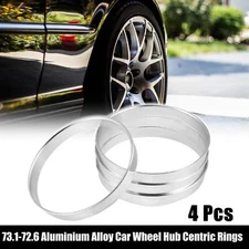 4pcs OD 73.1mm to ID 72.6mm Aluminum Alloy Car Hub Centric Rings Wheel Spacer