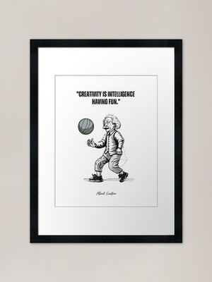 Albert Einstein Zitat Poster. Rahmen gerahmt Wandbild Poster Leinwanddruck Bild
