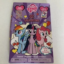 Plus Mark My Little Pony 32 Valentines Cards With 35 Stickers NIB 8 Designs 2016