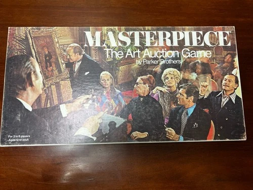 VTG Masterpiece The Art Auction Board Game 100% Complete Parker Brothers 1970