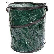 33 Gallon Trash Grass Leaf Sticks Waste Bin Yard Work Garbage Can Zipper Lid