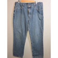 Carhartt Mens Relaxed Fit Straight Leg Denim Jeans Medium Wash Blue 38x30