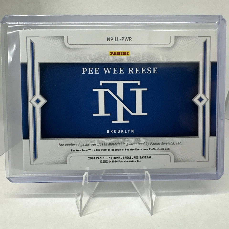 2024 Panini National Treasures Pee Wee Reese Bat Relic 3/15 🔥 Brooklyn 🔥 Foto 4 de 4