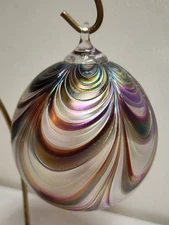 Glass Eye Studio Hand Blown Glass Ornament 10" - 13" Circumference