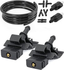 Click Fit Windshield Washer Nozzles Repair Kit compatible 0.125 inches, Black