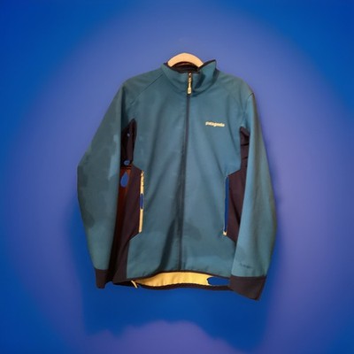 Patagonia Adze Hybrid Full Zip Fleece Lined Jacket Mens Size Medium Solid Blue