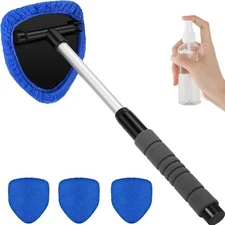 Windshield Cleaning Tool,Extendable Handle Car Window Cleaner Windshield Cleaner