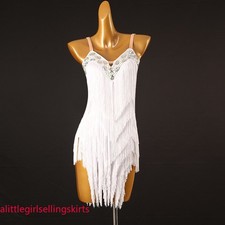 Latin Dance Dress Salsa Tango Cha Cha Ballroom Rhinestone Competition Dress F882