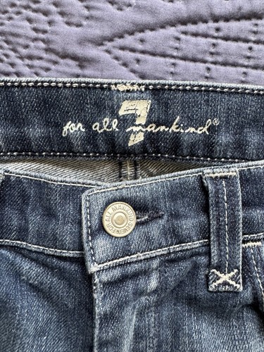 Seven 7 For All Mankind Jeans Womens 28 Blue Denim Flare 'A' Pocket EUC