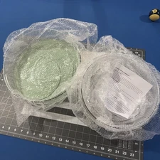 CELLA  4-Piece Clear Turntable Set with Removable Liners Green Tea - New