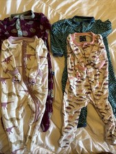 Lot 3 Kickee Pants Footie Pajamas Newborn NB And 0-3 Bamboo