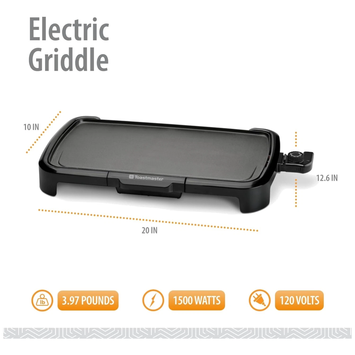 Large Electric Griddle with Nonstick Coating