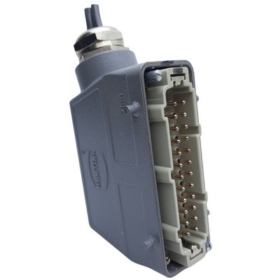 Harting 24 E-M Han Modular Heavy Duty Power Connector 24-Pin, 18-14AWG, 16A 500V