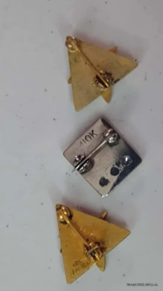 10K золото NAA Северной Америки авиации птицы службы булавки / 1943 Серебряный вырез монета - Изображение 2 из 4