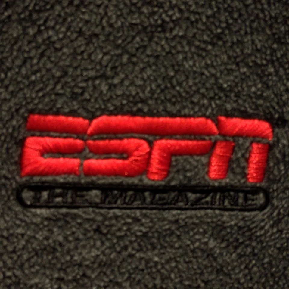 ESPN Magazine Para hombres XL 1/4 Cremallera Polar Pullover Gris Sudadera Logo Chaqueta Foto 3 de 4