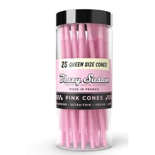 Blazy Susan Queen Size Pink Pre-Rolled Cones Ultra Thin 25 Cones per jar
