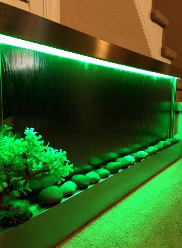 Indoor Water Fountain Steel,Mirror. Glass, Color Lights Remote Ctrl - Image 2 of 3