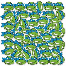 TEENAGE MUTANT NINJA TURTLES LEONARDO HEADSHOT DIE CUT VINYL 50 CT STICKER PACK