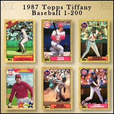 1987 Topps Tiffany Baseball (1-200) / U Pick Cards - Build Set / Buy4+ Save40%