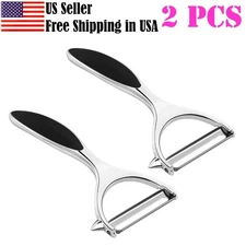 2-Pack Stainless Steel Vegetable & Fruit Peeler – Non-Slip Handle Potato Peeler