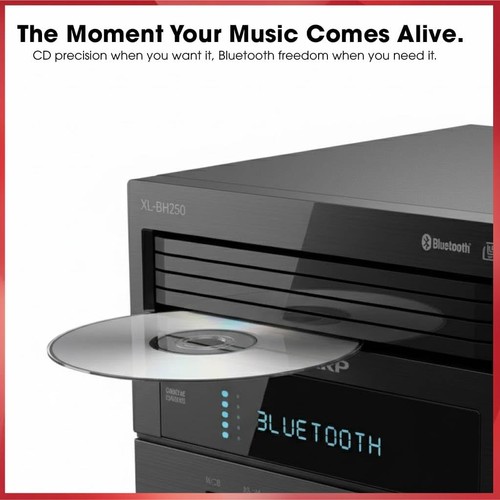 Sharp 5 CD Stereo System with Radio, Bluetooth 50W RMS, XL-BH250GL - Picture 5 of 8