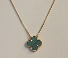 Van Cleef & Arpels Vintage Alhambra 18K Gold Malachite Pendant Necklace SOLD OUT