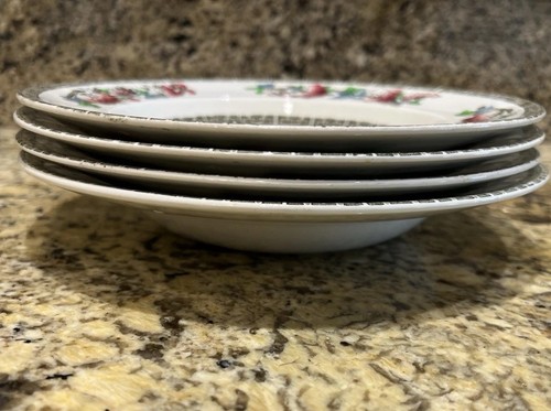 Vintage Johnson Brothers Indian Tree Shallow Soup Pasta Salad Bowls England - Picture 4 of 8