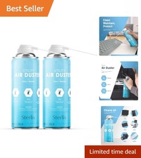 Dual-Pack Air Duster Can with Precision Tube - Ideal for Electronics & More