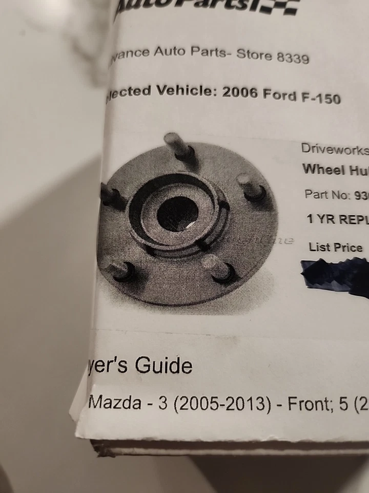 Buje de rueda Dorman Driveworks 930-003 para Mazda 3 2005-2013 Foto 2 de 4