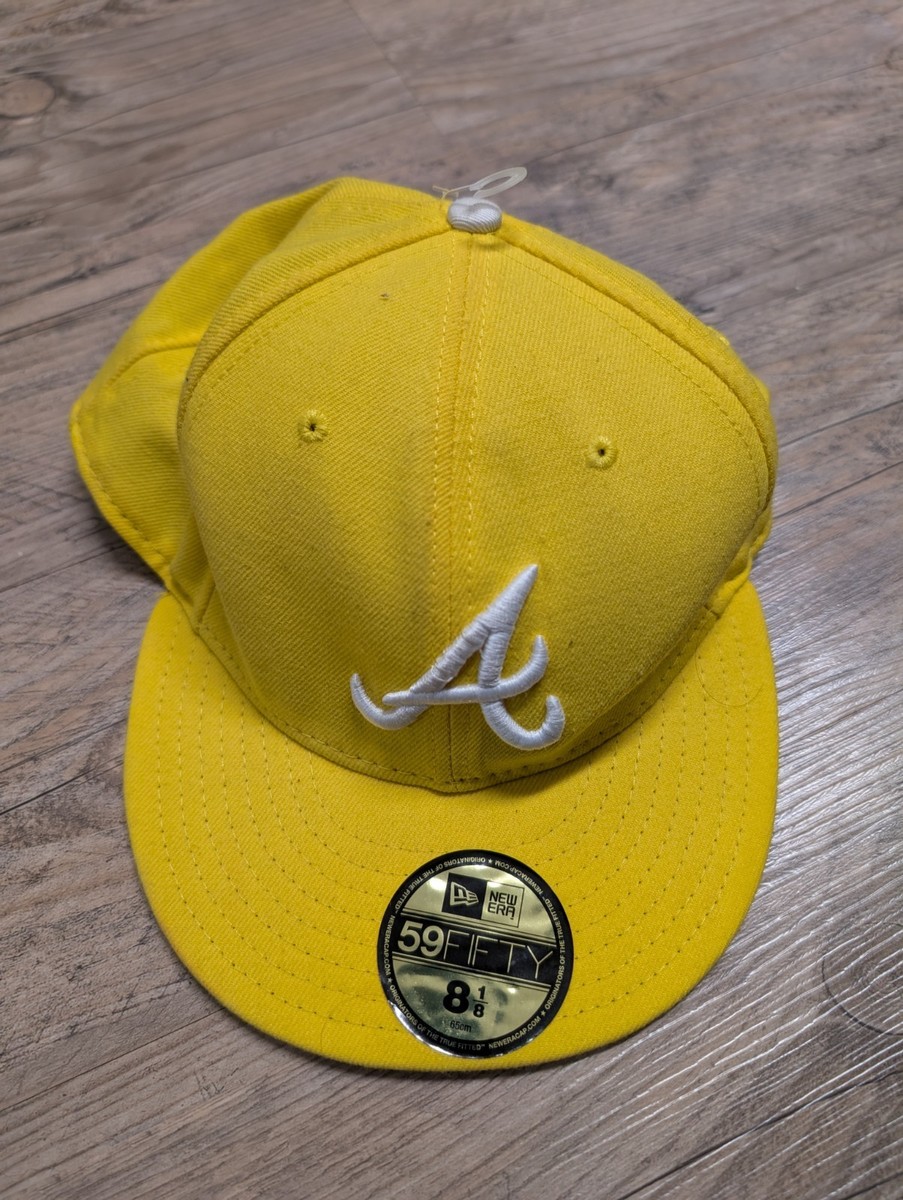 売約済みNew Era Atlanta Braves ジュエリーキャップ New Era Atlanta Braves CYBER YELLOW hat Fitted Size 8 1/8 | eBay