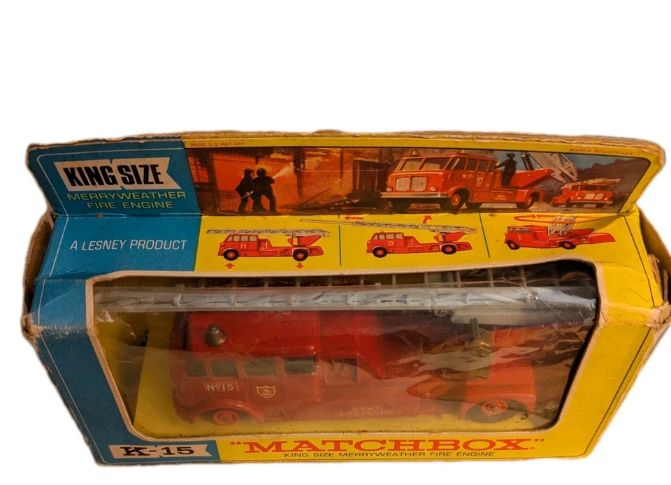 Matchbox Lesney King-Size K-15 Merryweather Fire Truck - Image 3 of 4