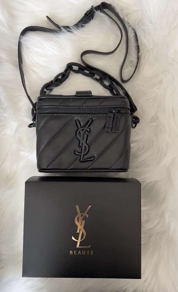 YSL Yves Saint Laurent Beaute Beauty GWP VIP Vanity Case Converted Bag Black NIB - Image 3 of 4