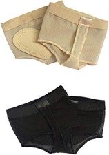 Wuchieal 2 Pairs Half Sole Dance Shoes Ballet Medium, Champagne black