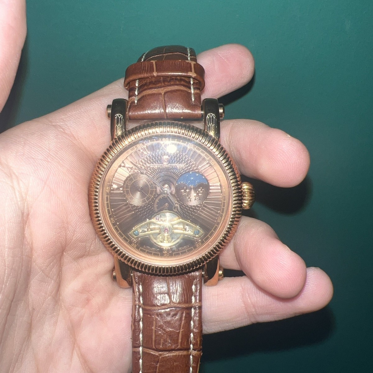 Constantin Weisz wristwatch features a distinctive square case and a detailed Gents Vintage Constantin Weisz 07C041CW Men main image 3