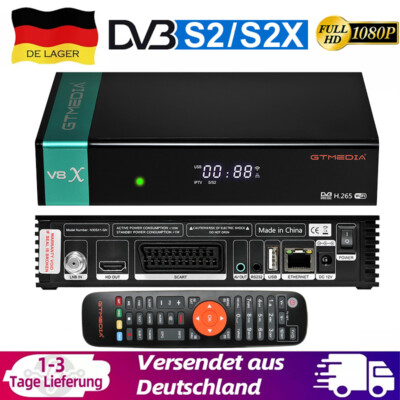 GTMEDIA V8X HD DVB-S/S2/S2X Satellitenempfänger Sat Receiver H.265 1080p PVR
