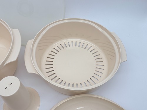 Complete 6 Piece Set of Tupperware TUPPERWAVE Stack Cooker Microwave Cooking 3L - Picture 6 of 24