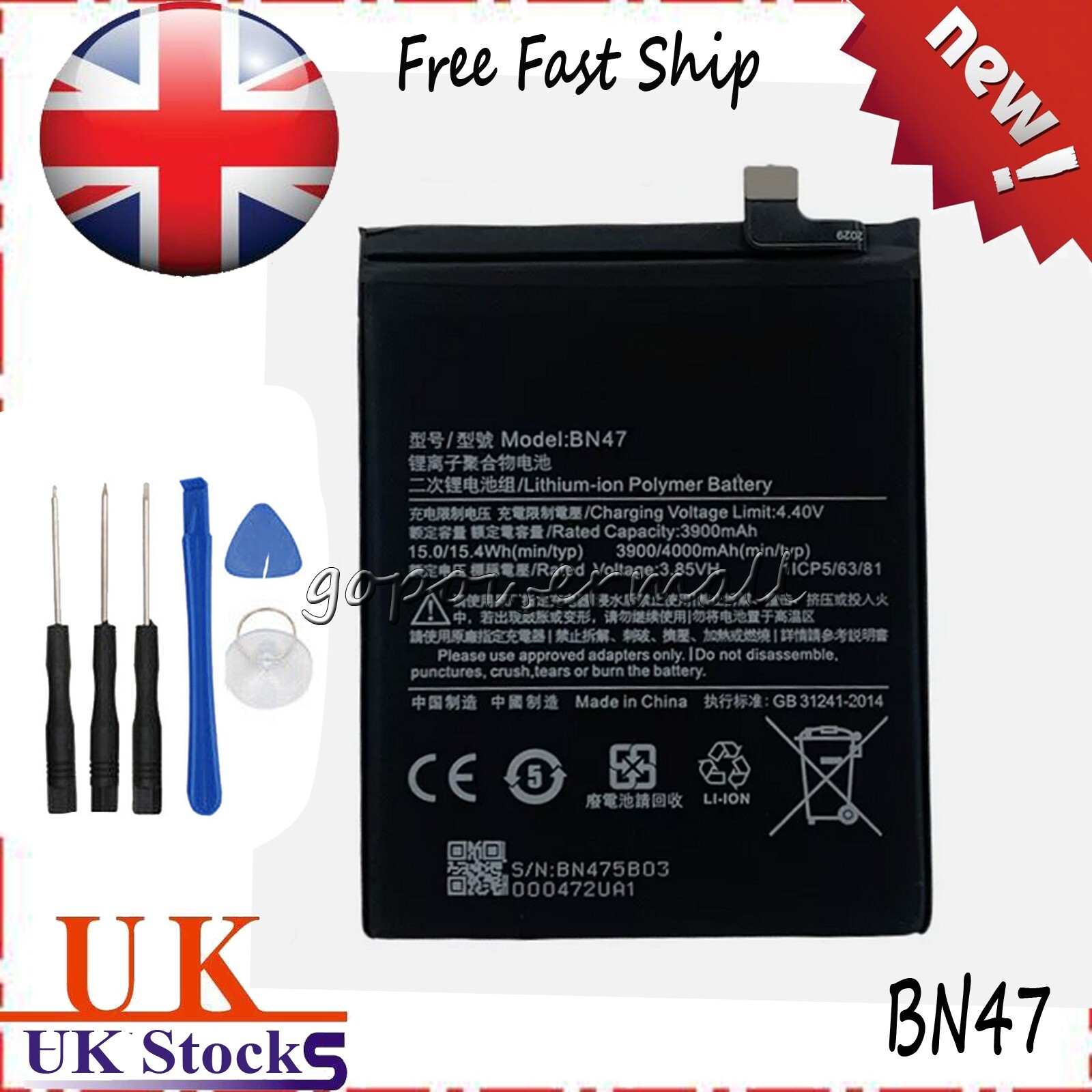 For Xiaomi Redmi 6 Pro / Mi A2 Lite 4000mAh Replacement Internal Battery BN47