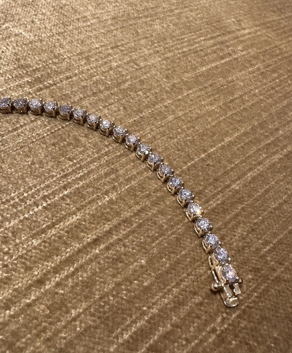 サリー EU37/24cm 5.37cts Round Diamond Tennis Bracelet in 14k Yellow Gold 7